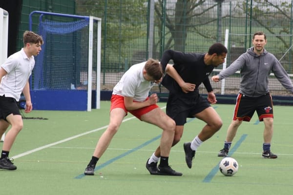 Teachers take it home at charity football match... report by Aarikaa K and Emmeline W